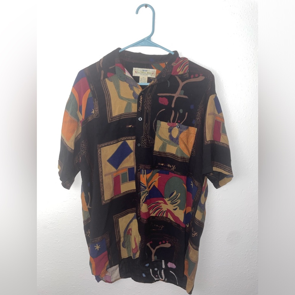 NATURAL ISSUE BY FELDINI vintage button up size Medium